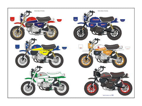 ブルースタッフ BS 12-018 1/12 ホンダ 125 モンキー カスタムカラー - 1/12デカール タミヤ14134