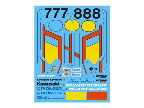 ブルースタッフ BS 12-021 1/12 カワサキ KR500 1982 - 1/12デカール タミヤ14028