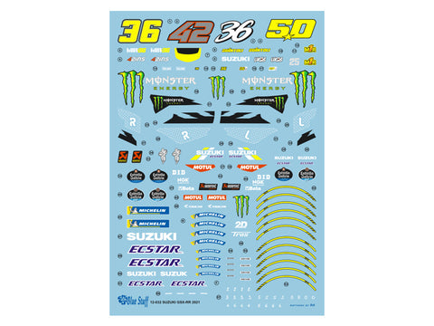 ブルースタッフ BS 12-032 1/12 スズキ GSX-RR 2021 - 1/12デカール タミヤ14139