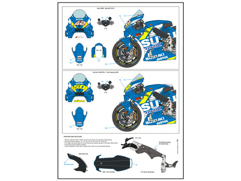 ブルースタッフ BS 12-034 1/12 スズキ GSX-RR 2019 / Test 2020 - 1/12デカール タミヤ14139