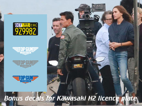 ブルースタッフ BS 12-037 1/12 カワサキ GPZ900R "トップガン" - 1/12デカール アオシマ N°43 / 4905083053973