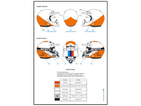 ブルースタッフ BS 12-047 1/12 BMW R80 G/S パリ・ダカール・ラリー 1985 / パイロット - 1/12デカール タミヤ14056