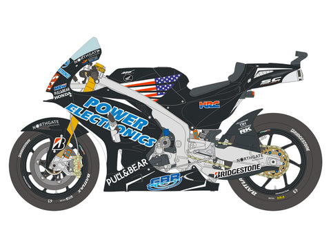 ブルースタッフ BS 12-054 1/12 ホンダ RCV Aspar アメリカ GP 2015 / ニッキー・ヘイデン - E. Laverty - 1/12デカール タミヤ14130