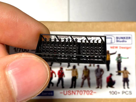 バンカースタジオ USN70702 1/700 現用アメリカ海軍 フィギュアセット 2 航空母艦 甲板作業員