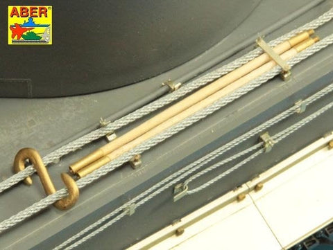 アベール 16024 1/16 ドイツ タイガーI型用初期型クリーニングロッド・ブラケット
