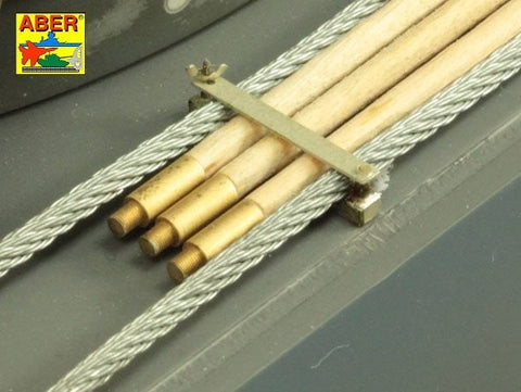 アベール 16024 1/16 ドイツ タイガーI型用初期型クリーニングロッド・ブラケット