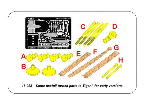 アベール 16028 1/16 ドイツタイガーI 初期型用 チューンパーツ備品等（汎用）
