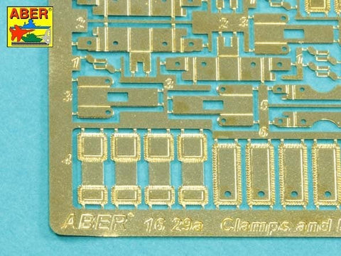 アベール 16029 1/16 ドイツ タイガーI・キングタイガー用 ワイヤーロープ用クランプ,ブラケット