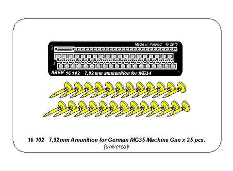 アベール 16102 1/16 ドイツ 7.92mmMG34/42用弾帯25発分