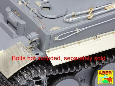 アベール 16143 1/16 ドイツ タイガーI E型 第501重戦車大隊チェニジア-サイドフェンダー（タミヤ，タコム用）