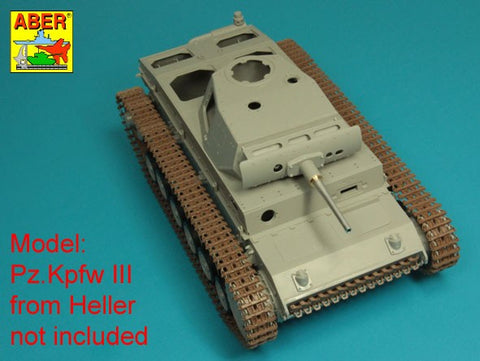 アベール 16L21 1/16 ドイツ  III号戦車G,H,J (初期)型用 50mm KwK 38L/42砲身（トランぺッター,タコム,Heller,DasWerk）