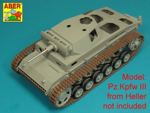 アベール 16L21 1/16 ドイツ  III号戦車G,H,J (初期)型用 50mm KwK 38L/42砲身（トランぺッター,タコム,Heller,DasWerk）