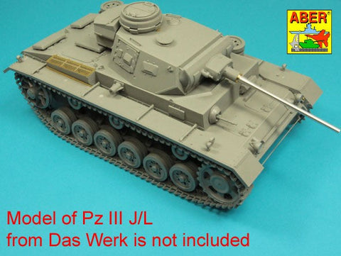 アベール 16L22 1/16 ドイツ  III号戦車J (後期), L, M型用 50mm KwK 39 L/60砲身（トランぺッター,タコム,Heller,DasWerk）