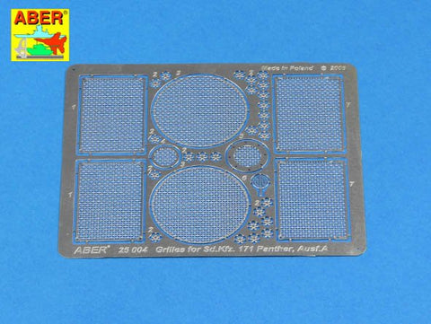 アベール 25004 1/25 ドイツ パンサーA/D型戦車エンジングリル
