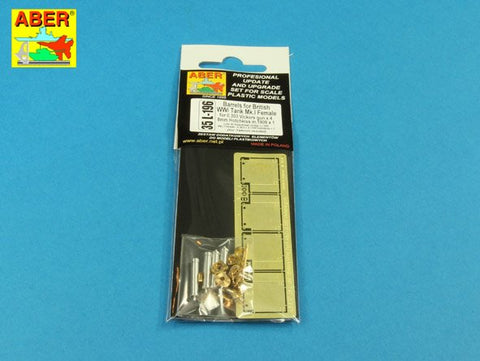 アベール 35L196 1/35 イギリス Mk.Iフィメール菱形戦車用 機銃セット(タコム用))