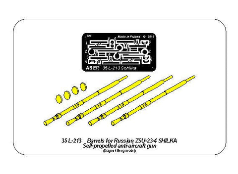 アベール 35L213 1/35 ロシア ZSU23/4シルカ用 23mm銃身4本セット(MENG/ドラゴン用)