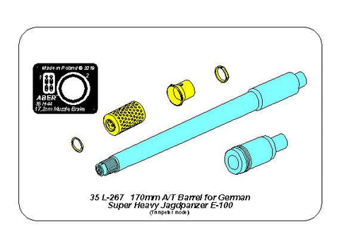 アベール 35L267 1/35 ドイツ E100駆逐戦車用 17cm主砲身（トランぺッター用)