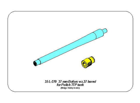 アベール 35L279 1/35 ポーランド7TP軽戦車用 37mm wz.37砲身（ミラージュ)
