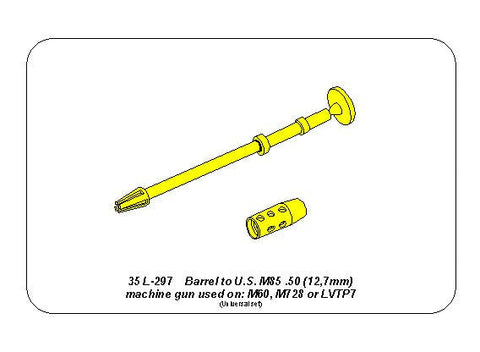 アベール 35L297 1/35 アメリカ M60/LVTP7/M728用 M85車載型重機関銃身(全キット用)