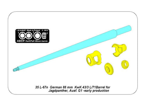 アベール 35L67N 1/35 ドイツ ヤークトパンターG1初期型用 88 mm Pak 43/3 L/71 砲身（ドラゴン用）