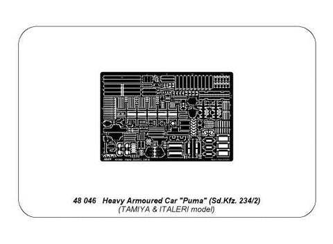 アベール 48046 1/48 ドイツ Sd.kfz.234/2プーマ装甲車基本セット(イタレリ用)
