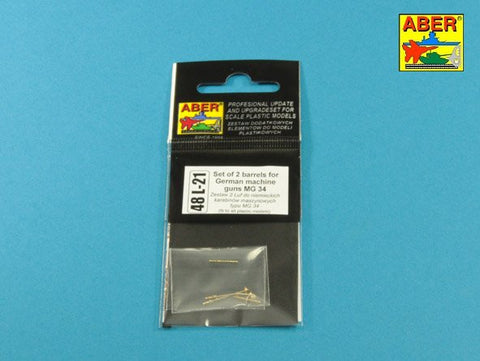 アベール 48L21 1/48 ドイツ 歩兵型MG34機関銃銃身2本セット