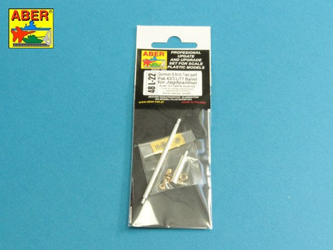アベール 48L22 1/48 ドイツ ヤークトパンサー用 7.5cmKwk43/3ツーピース砲身(タミヤ用)
