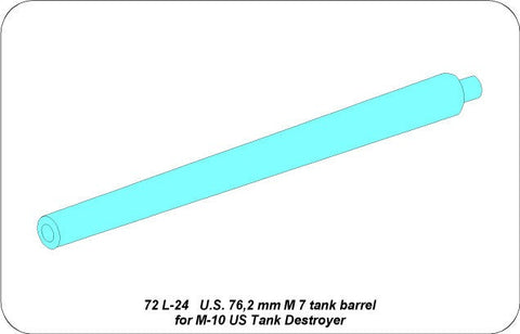 アベール 72L24 1/72 アメリカ M10駆逐戦車用 76.2ミリ M7砲身