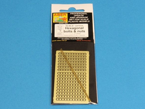 アベール R40 1/16 ヘキサゴナルボルト・ナット1.5ｍｍ 1/16スケール用
