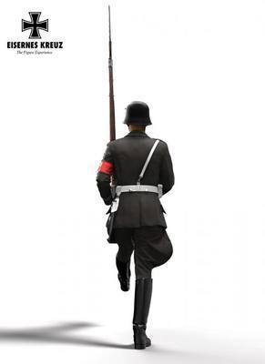 アンドレアミニチュアズ EK48-F011 1/48 儀仗兵部隊 LAH ガチョウ足行進をする兵士 1939年（ホワイトメタル3体入り）