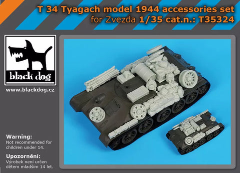 ブラックドッグ T35324 1/35 T 34 Tyagach model  1944 アクセサリーセット(ズベズダ用)