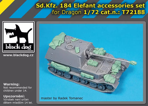 ブラックドッグ T72188 1/72 Sd.Kfz. 184 エレファント アクセサリーセット (ドラゴン用)