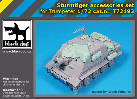 ブラックドッグ T72193 1/72 シュトルムタイガー アクセサリーセット(トランぺッター用)