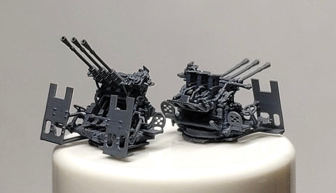 バンカースタジオ IJN35006 1/350 WWII 日本海軍 九六式25mm三連装機銃 LPR照準器(後期型)防楯付き(10基入り)