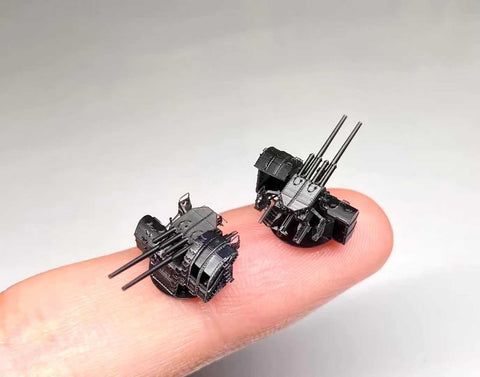バンカースタジオ IJN35008 1/350 WWII日本海軍 八九式12.7cm連装高角砲A1型防楯付き