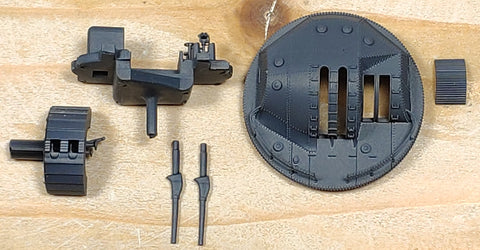 バンカースタジオ IJN35010 1/350 WWII 日本海軍 40口径八九式127mm連装高角砲 タイプA 防楯付き(大和型用)(6基入り)