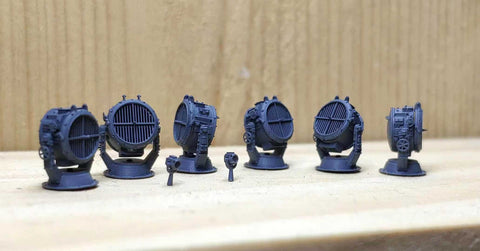 バンカースタジオ IJN35028 1/350 WWII 日本海軍 九六式150センチ探照灯(大和型用)(6基入り)