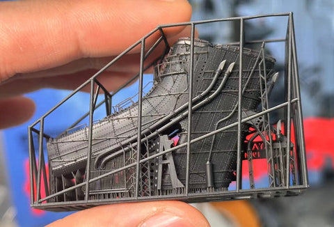 バンカースタジオ IJN35124A 1/350 WWII日本海軍 重巡洋艦 摩耶 煙突&蒸気管セット 1944年(アオシマ用)