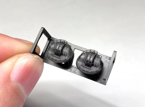 バンカースタジオ IJN70019 1/700 WWII日本海軍 八九式12.7cm連装高角砲A1型改2 煤煙よけシールド付き(航空母艦用)