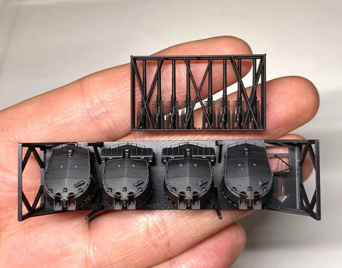 バンカースタジオ IJN70178 1/700 WWII日本海軍 戦艦 榛名 35.6cm主砲塔セット 1944年6月
