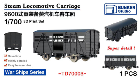 バンカースタジオ TD70003 1/700 国鉄 9600形蒸気機関車用 有蓋貨車