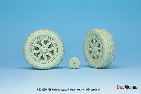 DEFモデル DS24004 1/24 F6F ヘルキャット 自重変形ホイールセット1 (エアフィックス用)