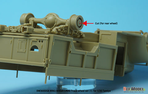 DEFモデル DW30005A 1/35 WW2 ブリティッシュ LRDG トラック ホイールセット (1) (タミヤ用)