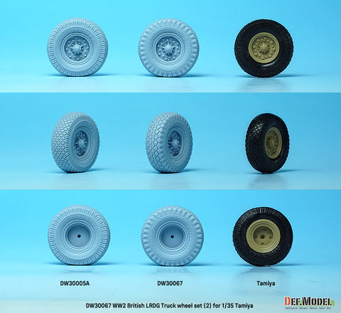 DEFモデル DW30005A 1/35 WW2 ブリティッシュ LRDG トラック ホイールセット (1) (タミヤ用)