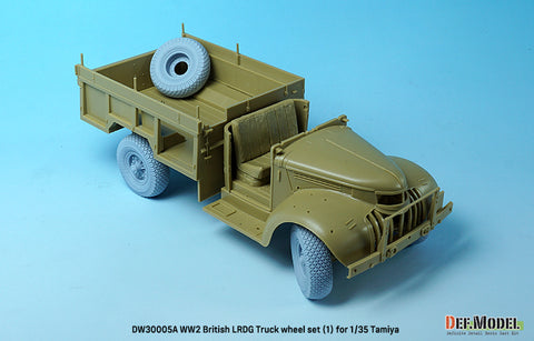 DEFモデル DW30005A 1/35 WW2 ブリティッシュ LRDG トラック ホイールセット (1) (タミヤ用)