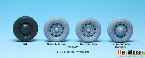 DEFモデル DW30024 1/35 11CV スタッフカー 自重変形ホイールセット (1) (タミヤ用)
