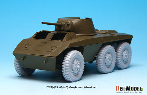 DEFモデル DW30025 1/35 アメリカ M8/M20 グレイハウンド 自重変形ホイールセット (タミヤ用)