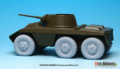 DEFモデル DW30025 1/35 アメリカ M8/M20 グレイハウンド 自重変形ホイールセット (タミヤ用)