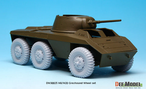 DEFモデル DW30025 1/35 アメリカ M8/M20 グレイハウンド 自重変形ホイールセット (タミヤ用)