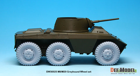 DEFモデル DW30025 1/35 アメリカ M8/M20 グレイハウンド 自重変形ホイールセット (タミヤ用)